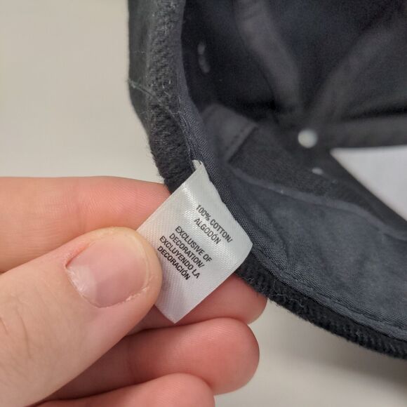 Accessories Men's Slideback Hat Black Size OSFM Blank 100% Cotton - Picture 8 of 8